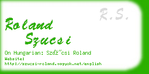 roland szucsi business card